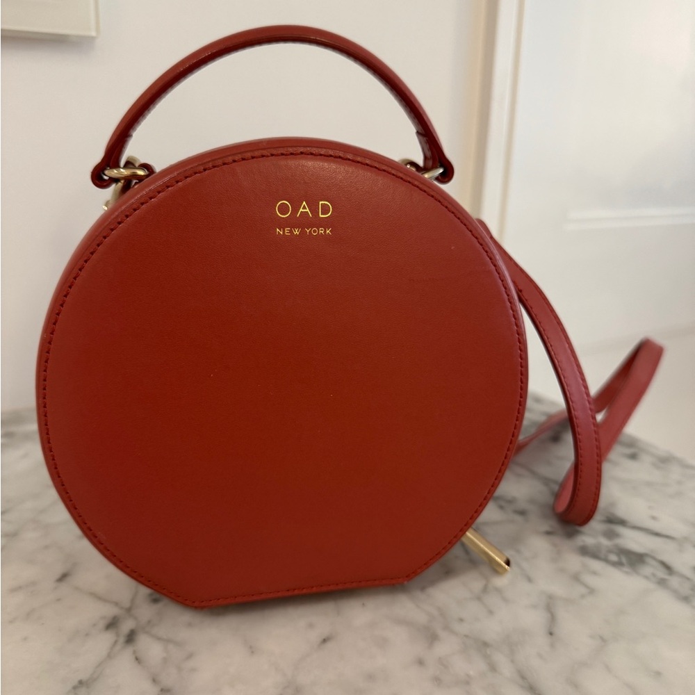 OAD New York Mini Circle Pebbled Leather Bag